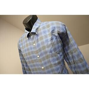 Peter Millar Casual Button Up Dress Shirt Plaid Long Sleeve Mens Size XL